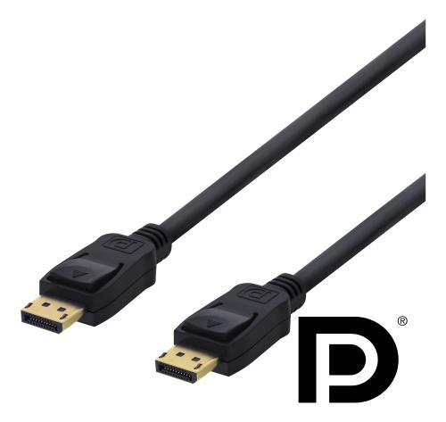 Deltaco Displayport 1.2 male 4K UHD 2M Sort