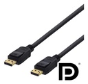 Deltaco Displayport 1.2 male 4K UHD 2M Sort