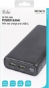 Deltaco Powerbank med hurtig opladning og 60 W PD, 20.000 mAh, 1 x USB-C og 2 x USB-A, sort