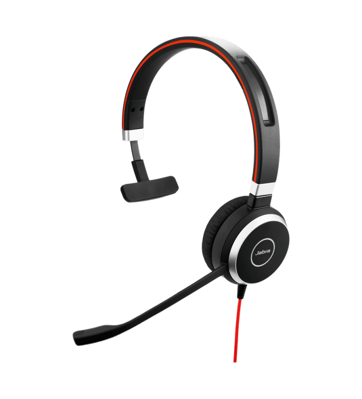 JABRA EVOLVE 40 MS Mono USB Headband Noise cancelling USB connector with mute-button and volume control on the cord