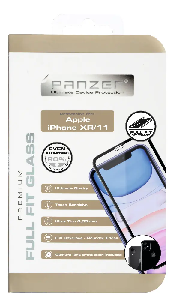 Panzer Temp. Glass Apple iPhone 11/XR Full-Fit Case-Friendly