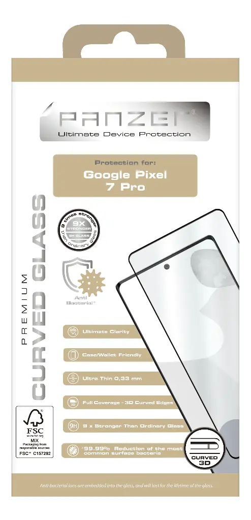 Panzer Til Google Pixel 7 Pro Full-fit Sort