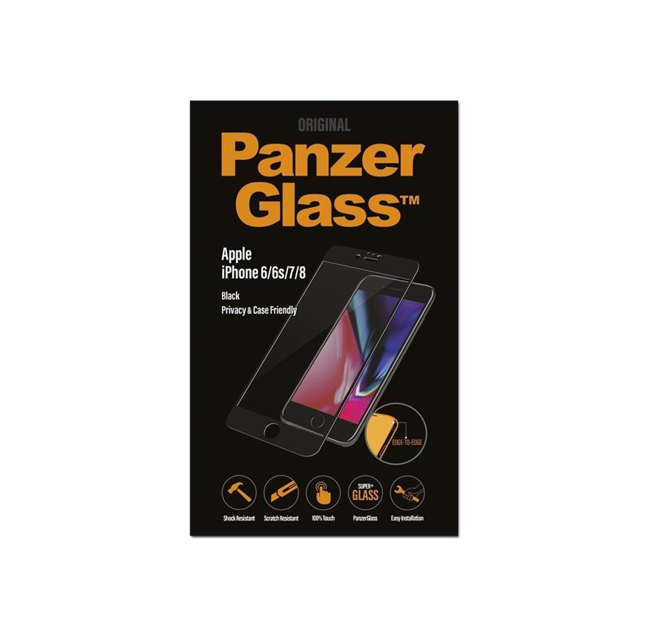 PanzerGlass Privacy til 7/8/SE Full-fit Sort