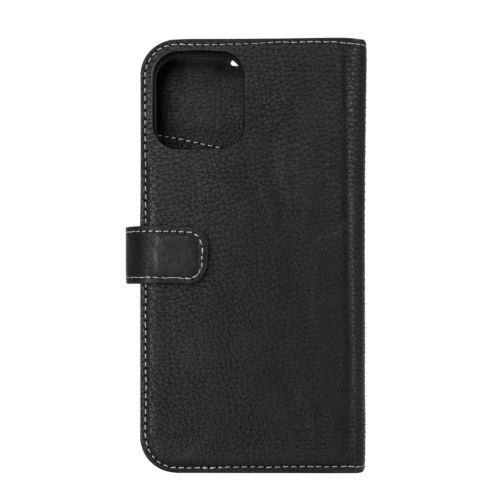 Essentials iPhone 12/12 Pro, Leather wallet,detachable, Sort