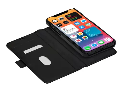 [5711428011824] Apple iPhone 12 Pro Max Læder Cover 2-i-1 Dbramante Lynge, Sort