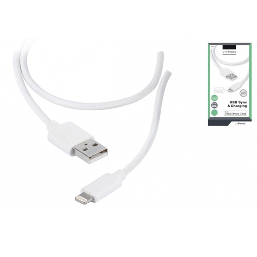 [4008928362992] Ekstra kraftigt Lightning ladekabel til Apple iPhone & iPad, Vivanco 1,2m