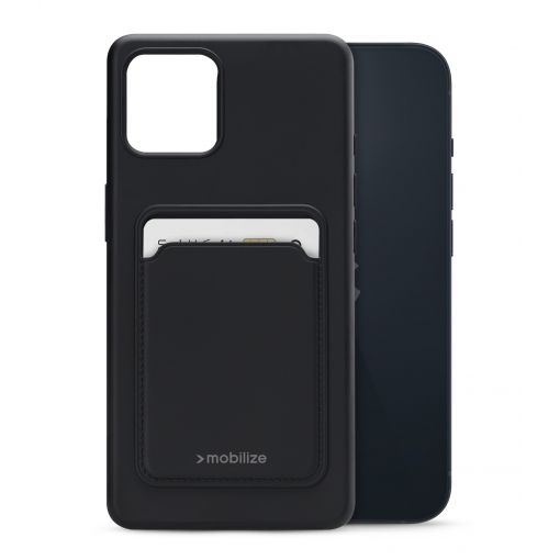 [8718256973109] Mobilize Rubber Gelly Card Case Apple iPhone 14 Matt Black