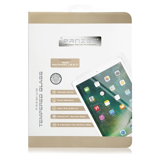 [5706470058095] Panzer Tempered Glass til Apple iPad Air/Air 2/Pro 9.7"