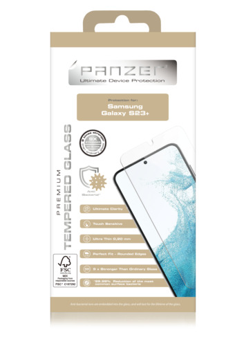 [5706470142527] Panzer til Galaxy S23+ Full-Fit  Sort
