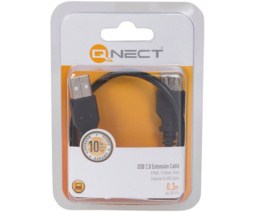 [5706470035737] Qnect USB A - A forlængerkabel, 0,3m