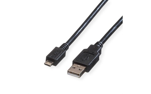 [7611990188253] Roline - Professionals  Charge- / Datacable -  Micro USB - 1,8m - black