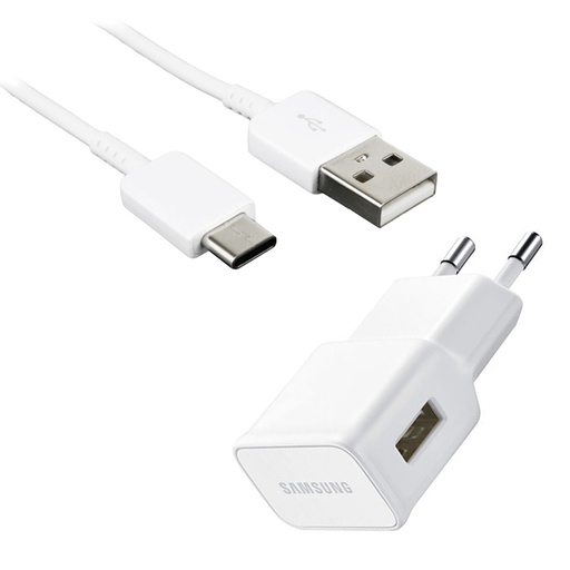 [120409] Samsung oplader med USB-C ladekabel EP-TA50EWE 5V. Hvid