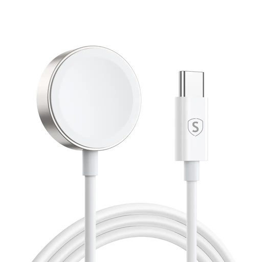 [7350101659496] SiGN Magnetisk USB-C oplader til Apple Watch, 2,5W, 1,2m - Hvid