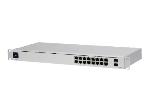 [817882028547] Ubiquiti UniFi Switch USW-16-POE - Switch - Administreret - 16 x 10/100/1000 (8 PoE+) + 2 x Gigabit SFP (uplink) - desktop, monterbar på stativ - PoE+ (42 W)