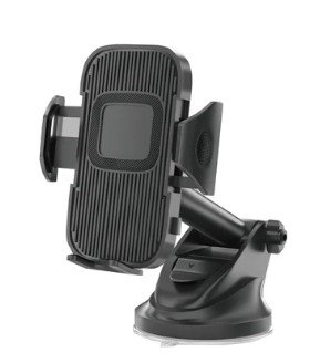 [823194] Universal bilholder til windscreen/dashboard up til 6.9" med arm til sugekop + luftkanal