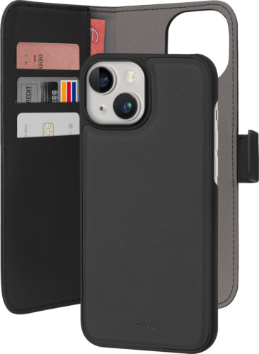 [8018417455582] Puro iPhone 15 2-i-1 Wallet Sort