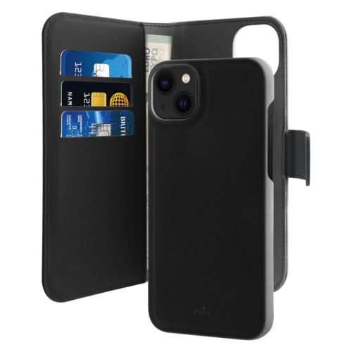 [8033830311949] Puro iPhone 13/14 2-i-1 Wallet Sort