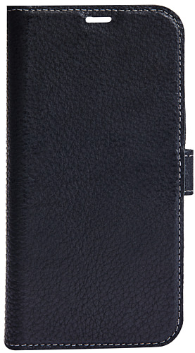 Essentials iPhone 12 mini leather wallet, detachable, Sort 